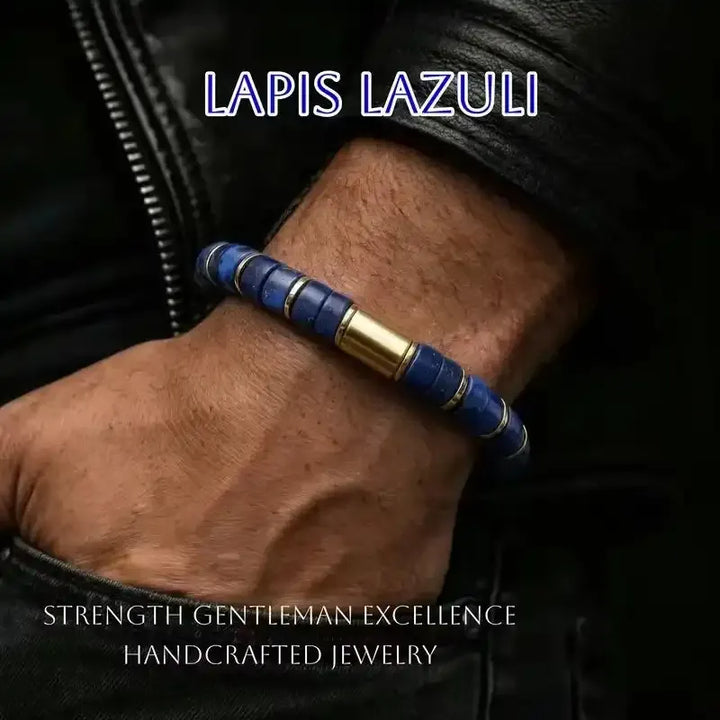 Lapis Lazuli or Tiger's Eye Bead Bracelet