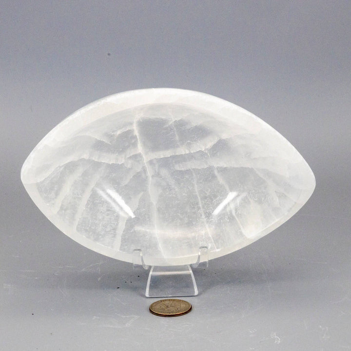 Large Selenite Oval Bowl-Decorations-Crystal Destiny-Selenite-498g - 6.5"L x 4.50"W x 2.00"H-Crystal Destiny