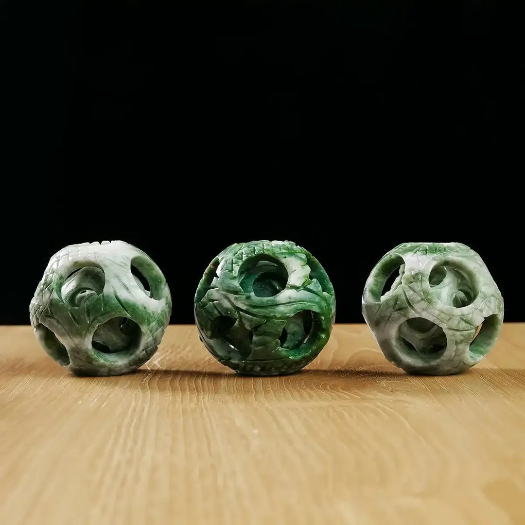 Lushan Jade Openwork 3 in 1 Sphere