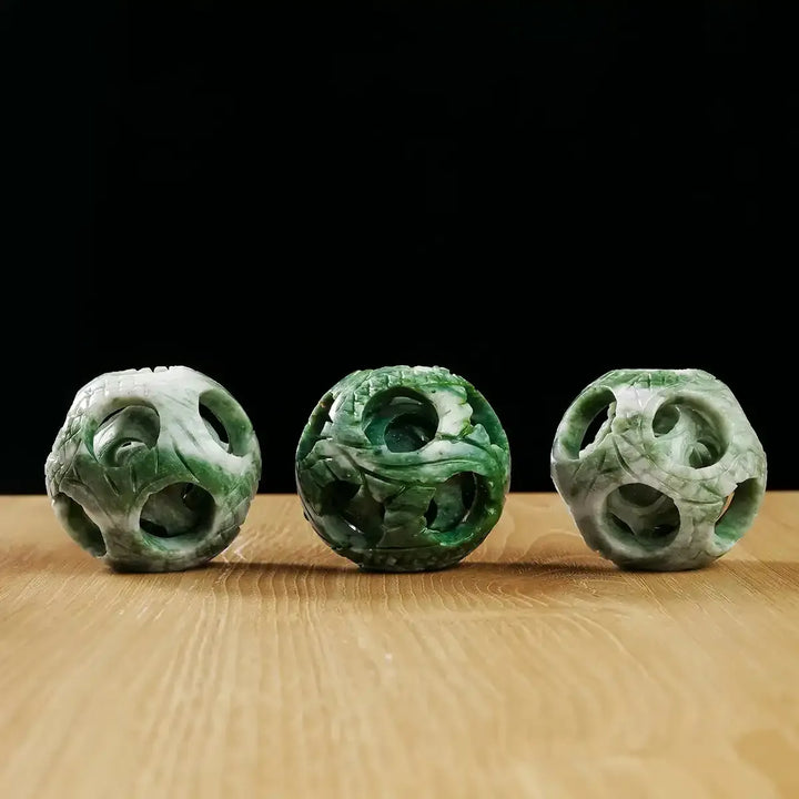 Lushan Jade Openwork 3 in 1 Sphere