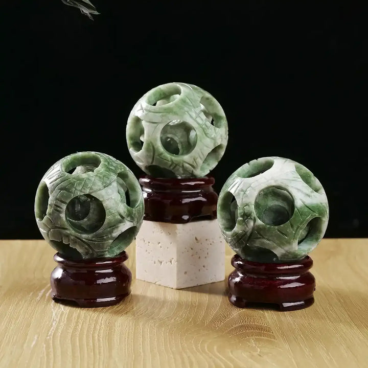 Lushan Jade Openwork 3 in 1 Sphere