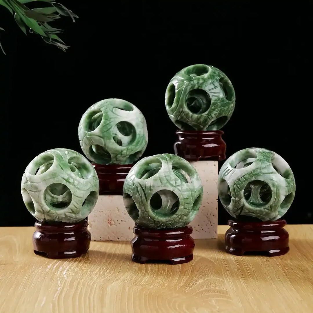 Lushan Jade Openwork 3 in 1 Sphere