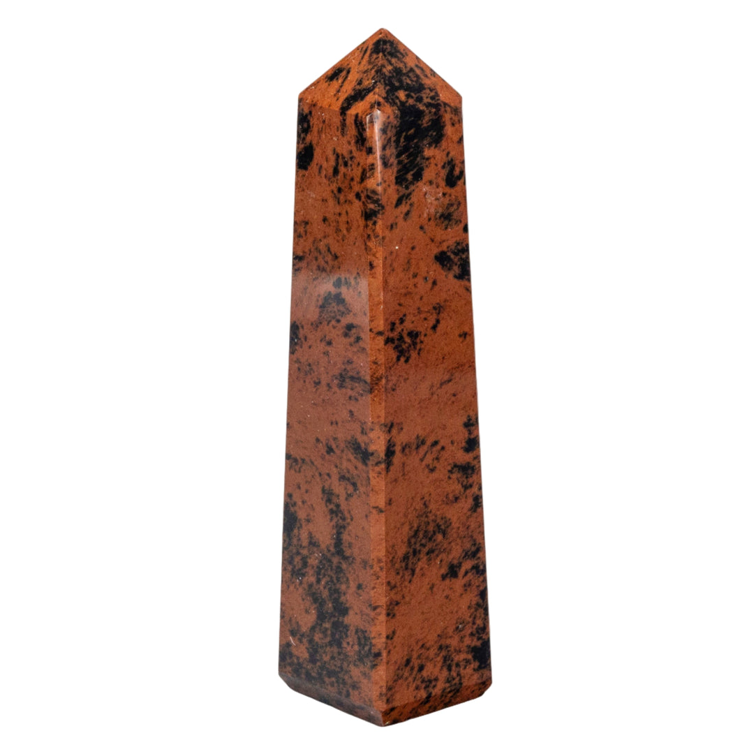 Mahogany Obsidian Tower-Towers-Crystal Destiny-Mahogany Obsidian-190g - 4.75"h x 1.25"w-Crystal Destiny