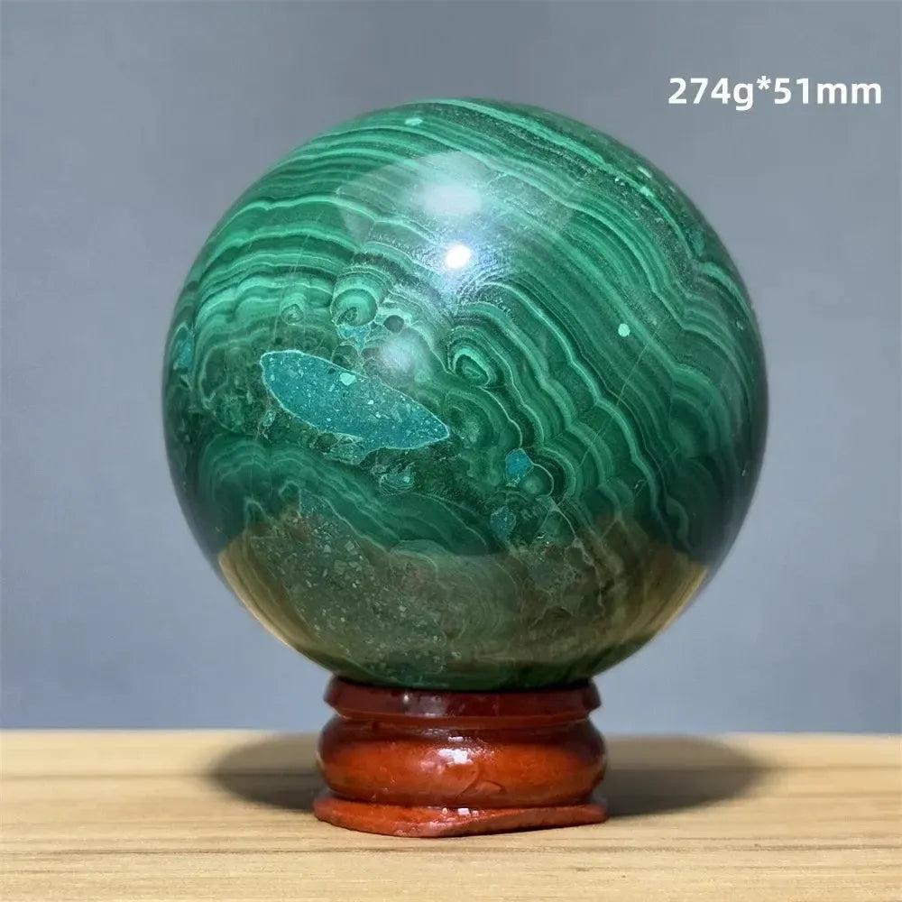 Malachite Sphere | Hand Polished Crystal Ball