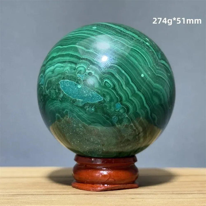 Malachite Sphere | Hand Polished Crystal Ball