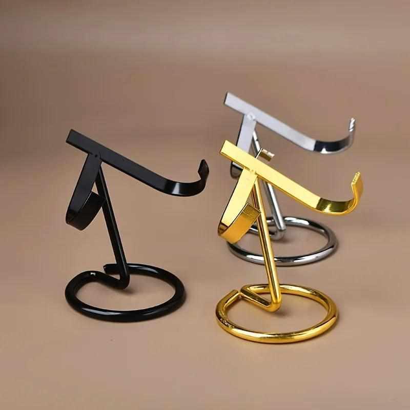 Matalic Stand Metal Base Crystal Display Stand, Gold, Black, Silver