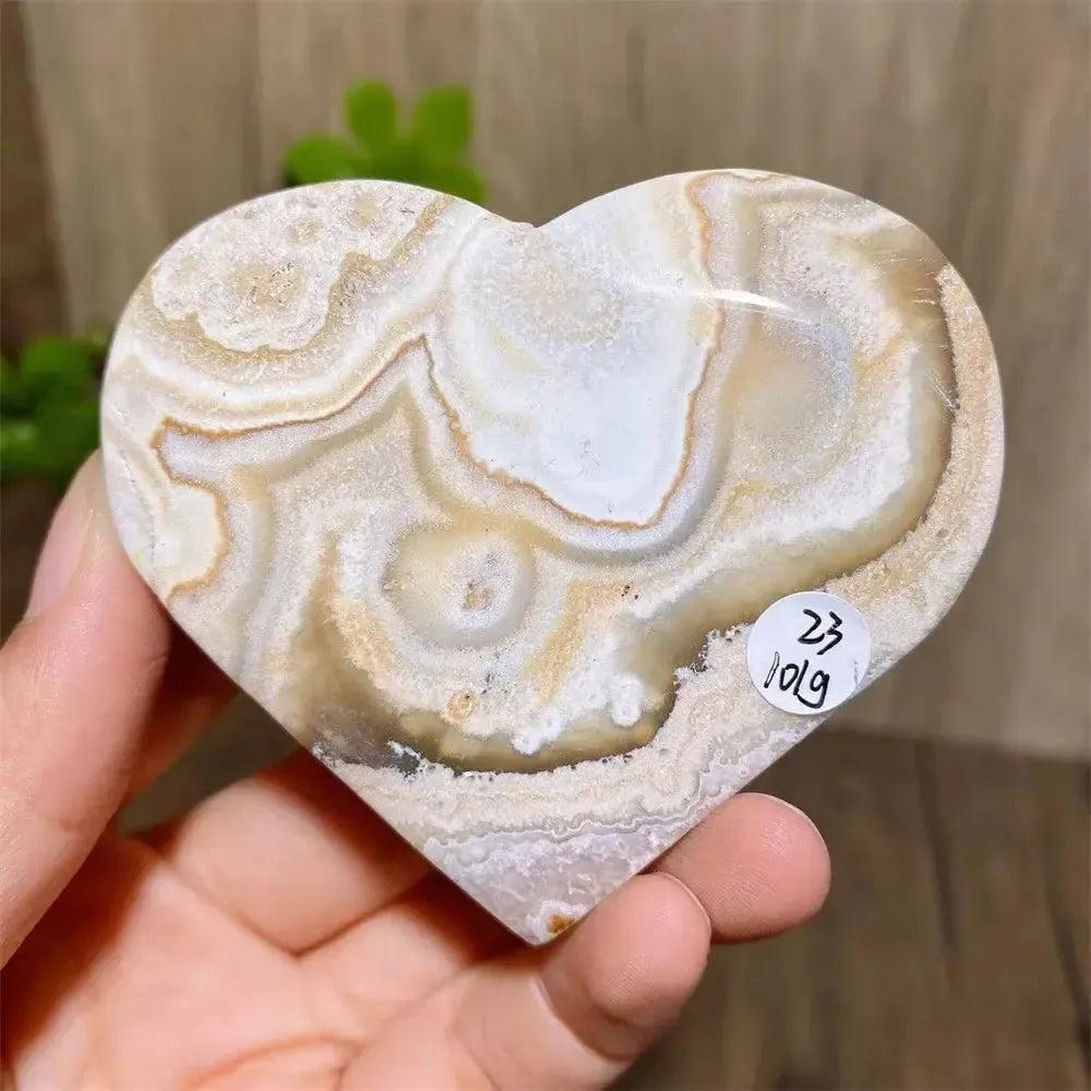 Mexican Agate Crystal Heart