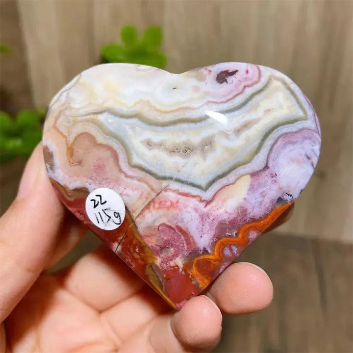 Mexican Agate Crystal Heart