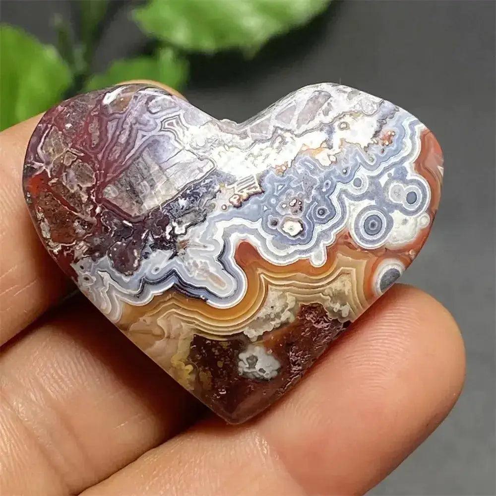 Mexican Striped Agate Crystal Hearts
