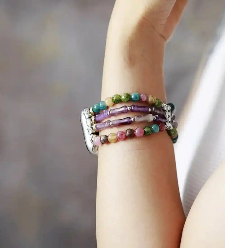 Mixed Stone Apple Watch Band-Bands-Ali-Mixed Stones-Small-Apple 38-41MM Plate-Crystal Destiny