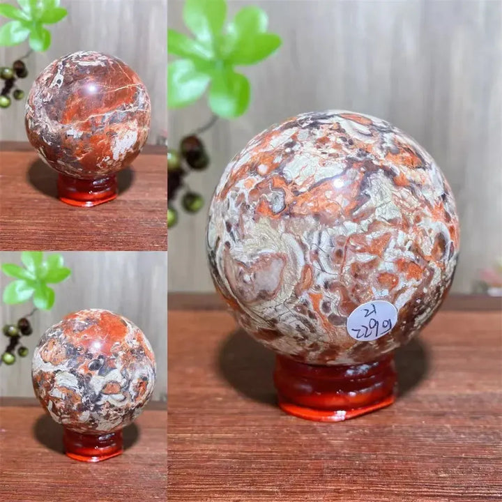 Money Agate Crystal Sphere-Spheres-Ali-229g 5.7cm-Crystal Destiny