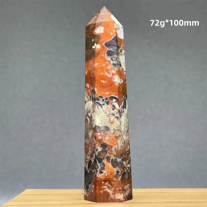 Money Agate Obelisk Natural Mineral Quartz Handicraft Spiritual Meditation Healing Witchcraft Energy Home Decoration Gift