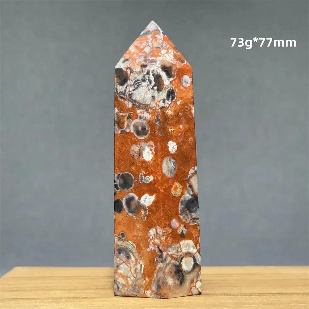 Money Agate Obelisk Natural Mineral Quartz Handicraft Spiritual Meditation Healing Witchcraft Energy Home Decoration Gift