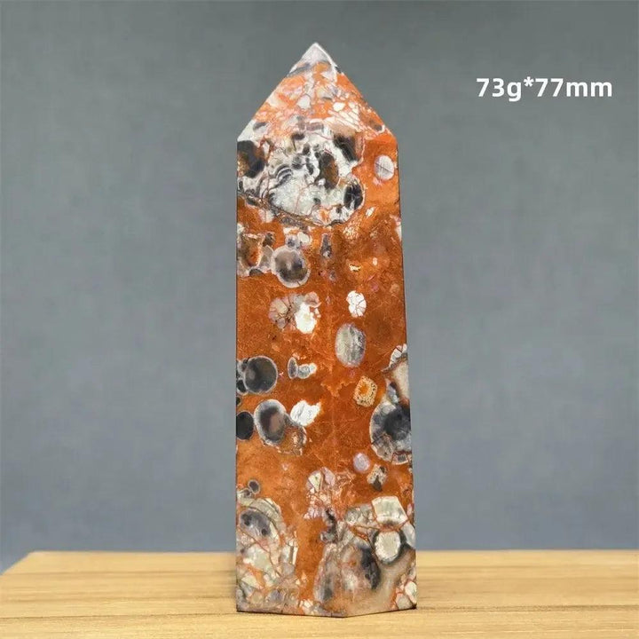 Money Agate Obelisk Natural Mineral Quartz Handicraft Spiritual Meditation Healing Witchcraft Energy Home Decoration Gift