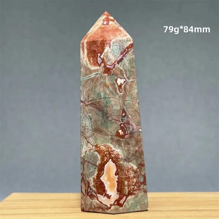Money Agate Obelisk Natural Mineral Quartz Handicraft Spiritual Meditation Healing Witchcraft Energy Home Decoration Gift