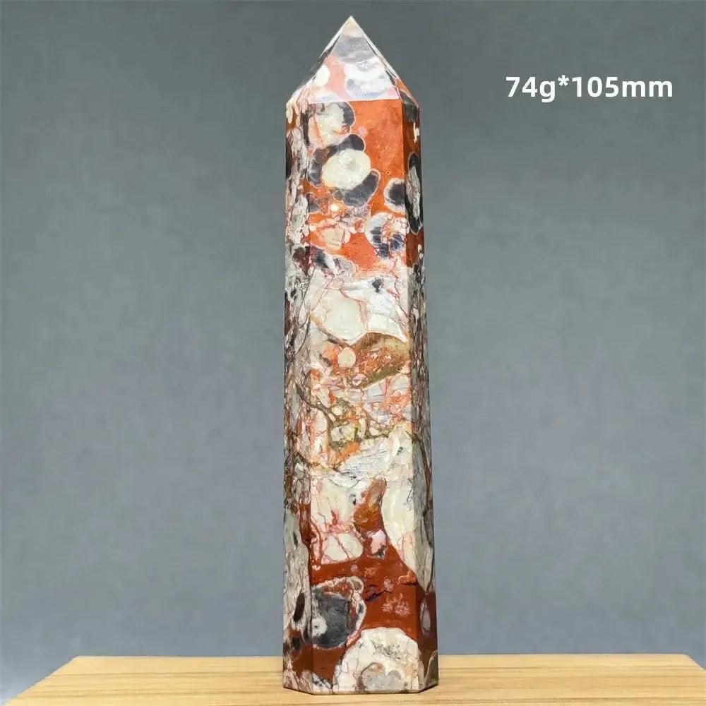 Money Agate Obelisk Natural Mineral Quartz Handicraft Spiritual Meditation Healing Witchcraft Energy Home Decoration Gift