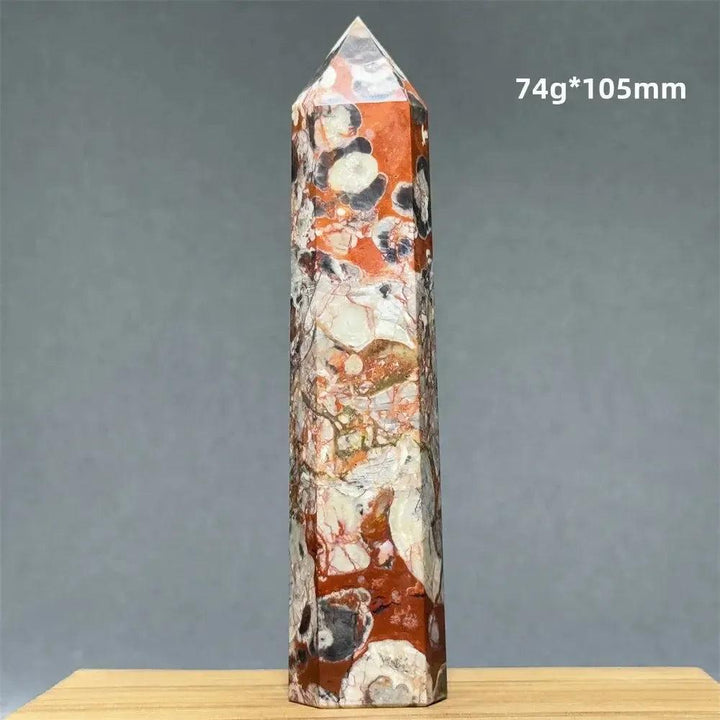 Money Agate Obelisk Natural Mineral Quartz Handicraft Spiritual Meditation Healing Witchcraft Energy Home Decoration Gift