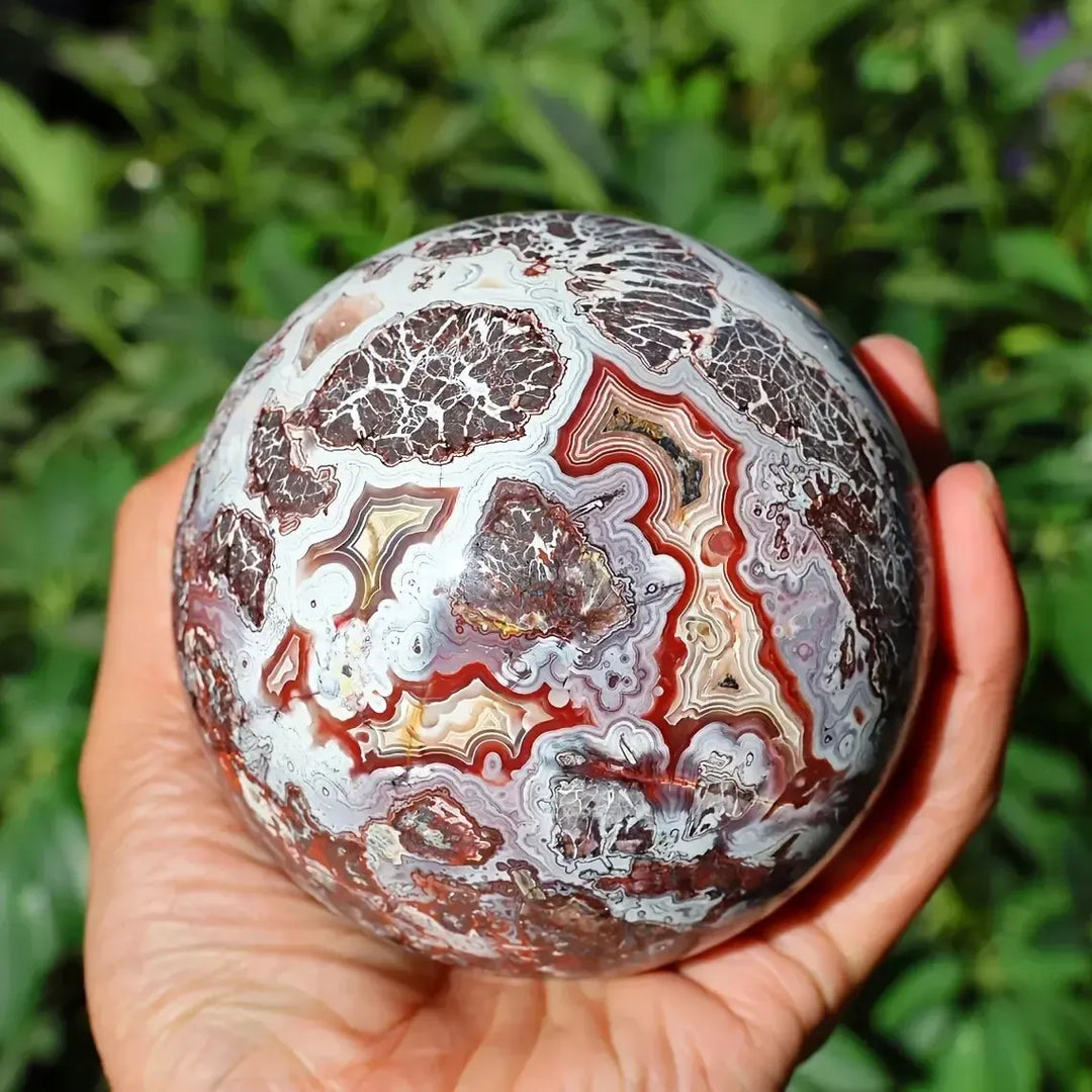 Money Agate Sphere-Spheres-Ali-Money Agate-50-60mm-Crystal Destiny