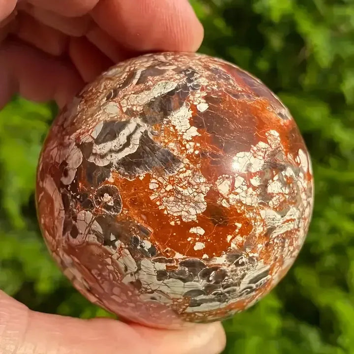 Money Agate Sphere-Spheres-Ali-Money Agate-60-70mm-Crystal Destiny
