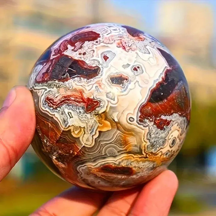 Money Agate Sphere-Spheres-Ali-Money Agate-50-60mm-Crystal Destiny