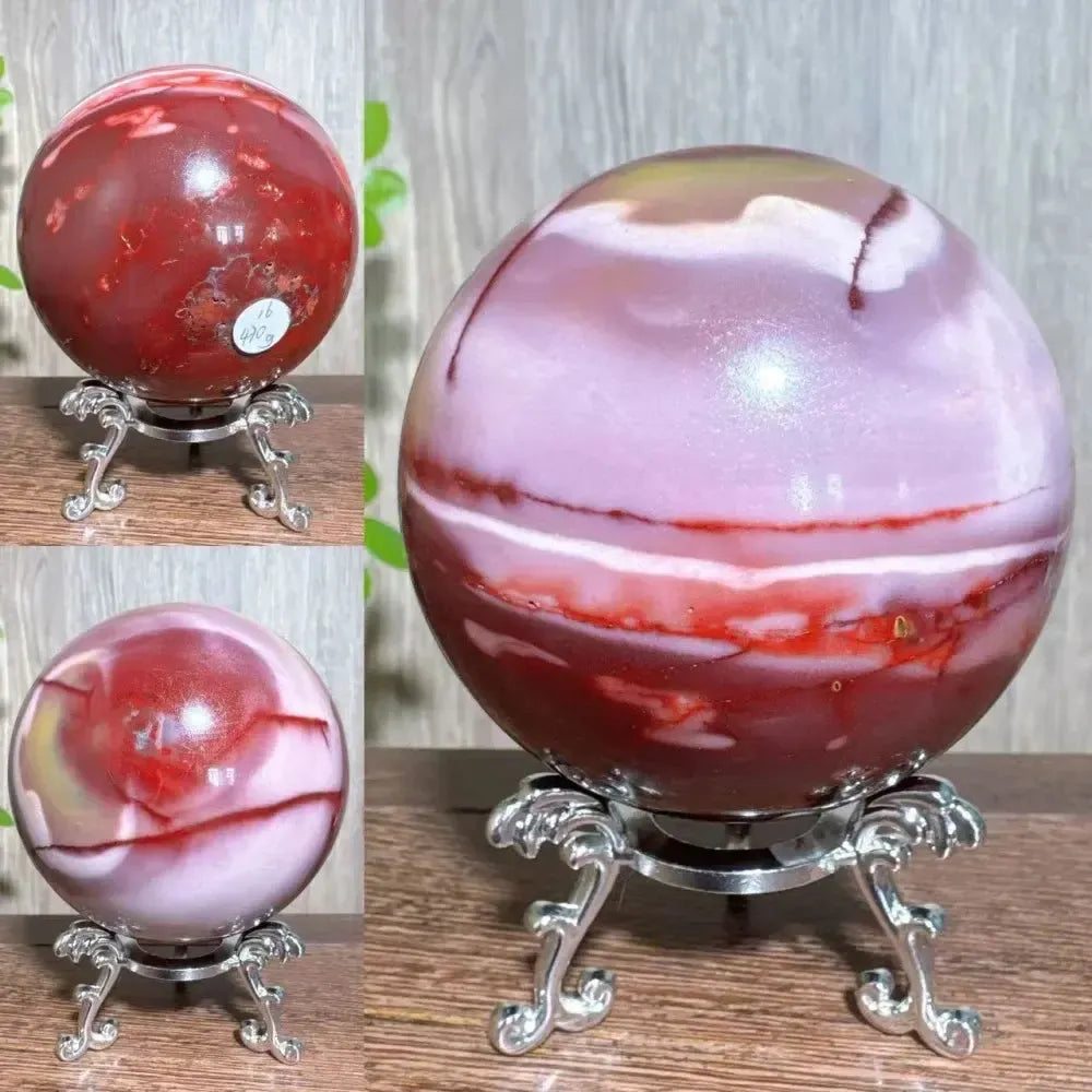 Mookaite Jasper Natural Sphere-Spheres-Ali-Mookaite-470g 7cm-Crystal Destiny