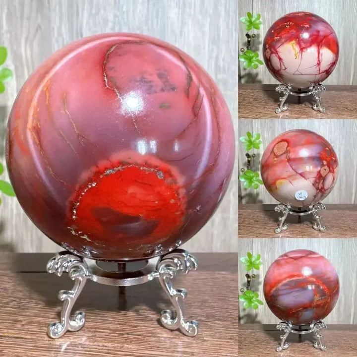 Mookaite Jasper Natural Sphere-Spheres-Ali-Mookaite-640g 7.8cm-Crystal Destiny