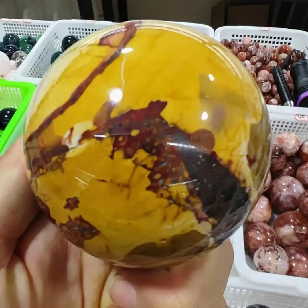 Mookaite Jasper Sphere | Hand-Polished Crystal Ball-Spheres-Ali-Mookiate-150-200g-Crystal Destiny