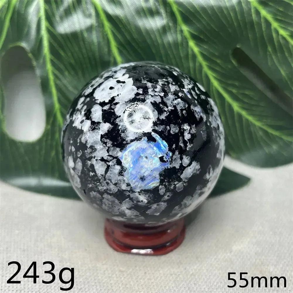 Moonstone Black Tourmaline Crystal Sphere