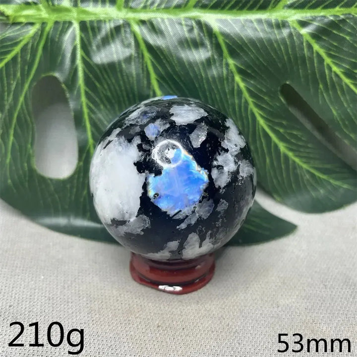 Moonstone Black Tourmaline Crystal Sphere-Spheres-Crystal Destiny-Moonstone-Weight 185g-Crystal Destiny