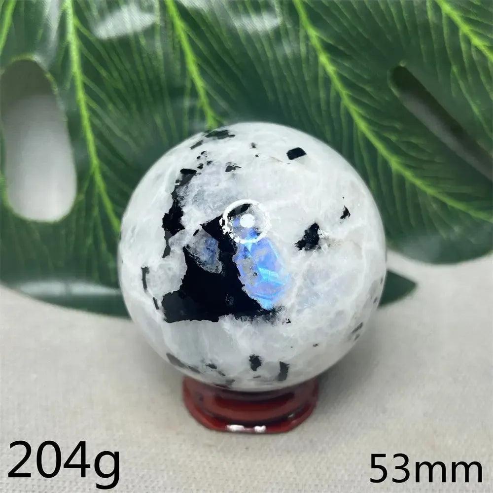 Moonstone Black Tourmaline Crystal Sphere