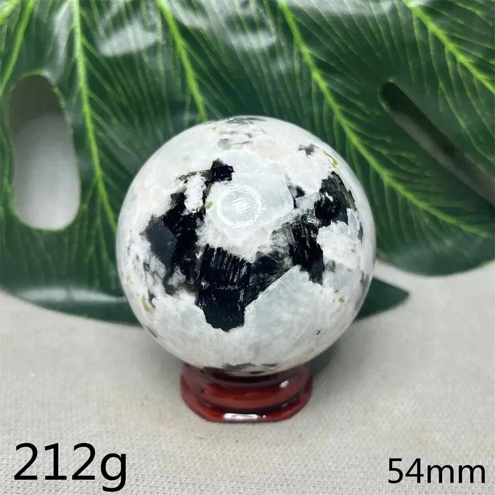 Moonstone Black Tourmaline Crystal Sphere