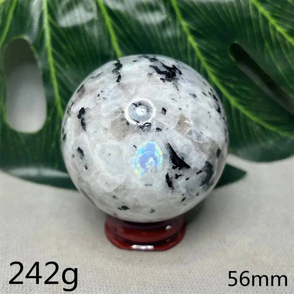 Moonstone Black Tourmaline Crystal Sphere
