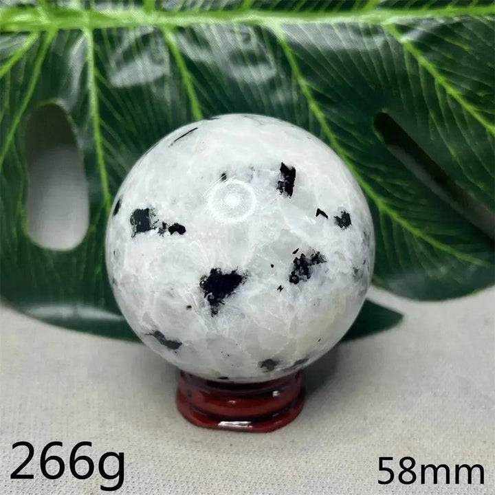 Moonstone Black Tourmaline Crystal Sphere