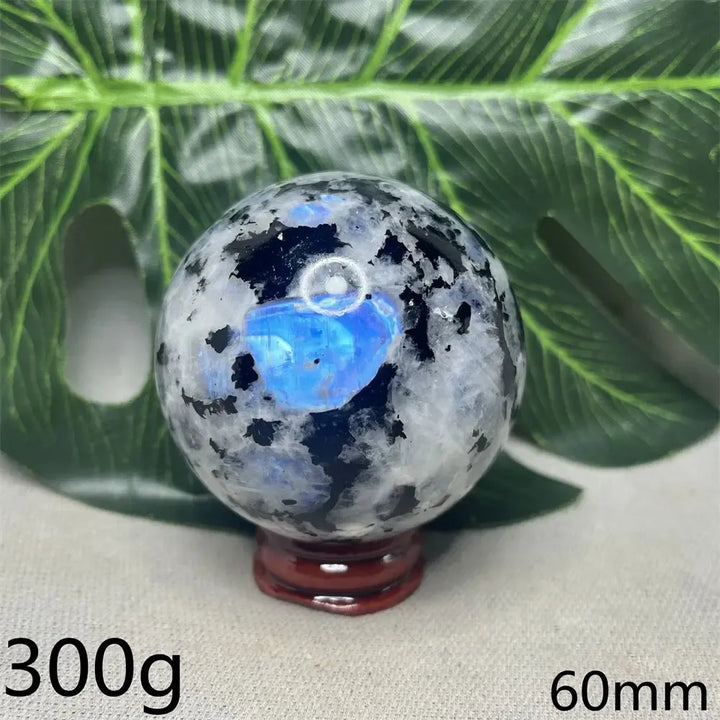 Moonstone Black Tourmaline Crystal Sphere-Spheres-Crystal Destiny-Moonstone-Weight 185g-Crystal Destiny