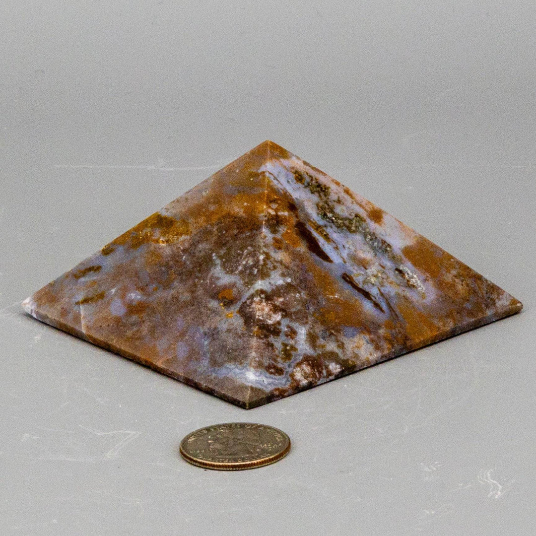 Moss Agate Crystal Pyramid-Pyramids-Crystal Destiny-Moss Agate-308g - 3.50"L x 3.50"W-Crystal Destiny