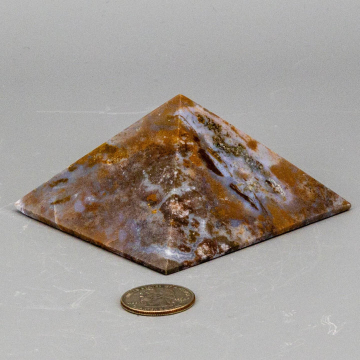 Moss Agate Crystal Pyramid-Pyramids-Crystal Destiny-Moss Agate-308g - 3.50"L x 3.50"W-Crystal Destiny