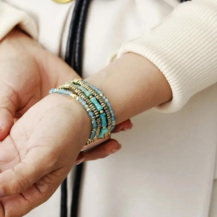 Multi-Layer Crystal Beaded Apple iWatch Band