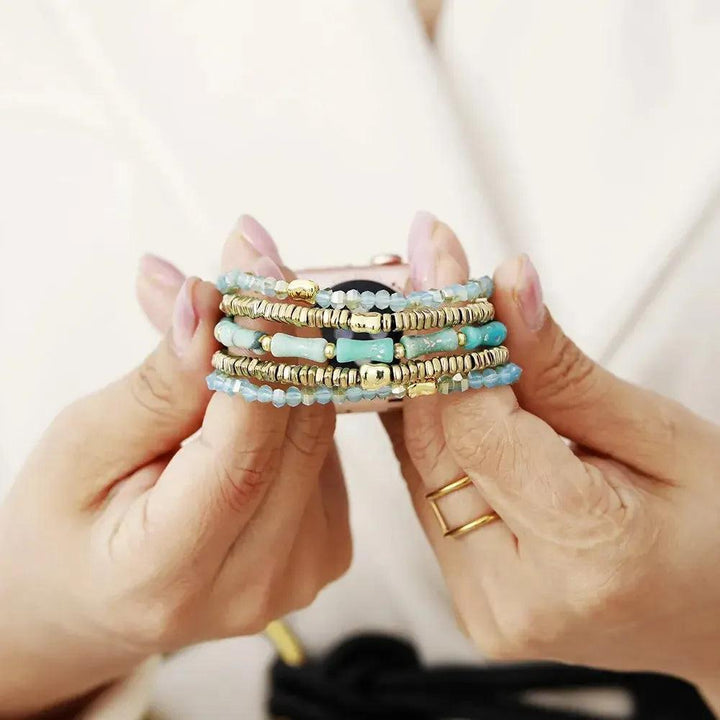 Multi-Layer Crystal Beaded Apple iWatch Band