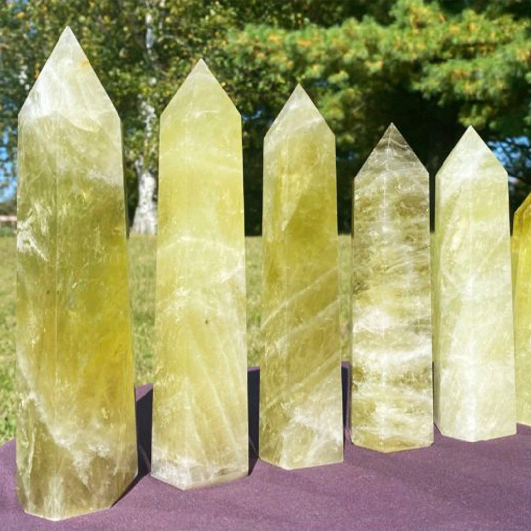 15cm Natural Amethyst Single Pointed Hexagonal Prism Crystal Wand Big Size Lapis Lazuili Tower Home Decoration Labradorite Craft