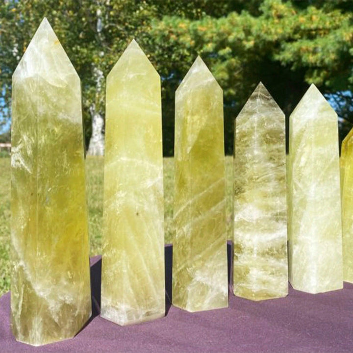 15cm Natural Amethyst Single Pointed Hexagonal Prism Crystal Wand Big Size Lapis Lazuili Tower Home Decoration Labradorite Craft