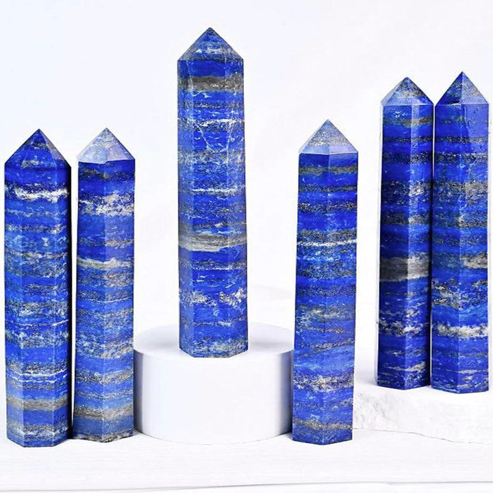 15cm Natural Amethyst Single Pointed Hexagonal Prism Crystal Wand Big Size Lapis Lazuili Tower Home Decoration Labradorite Craft