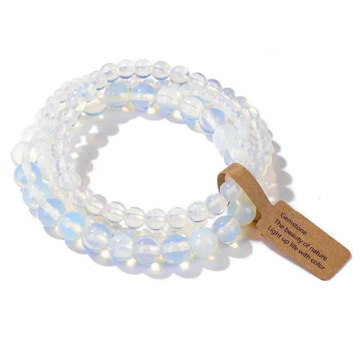 Natural Crystals Beaded Bracelet Sets 3-Piece
