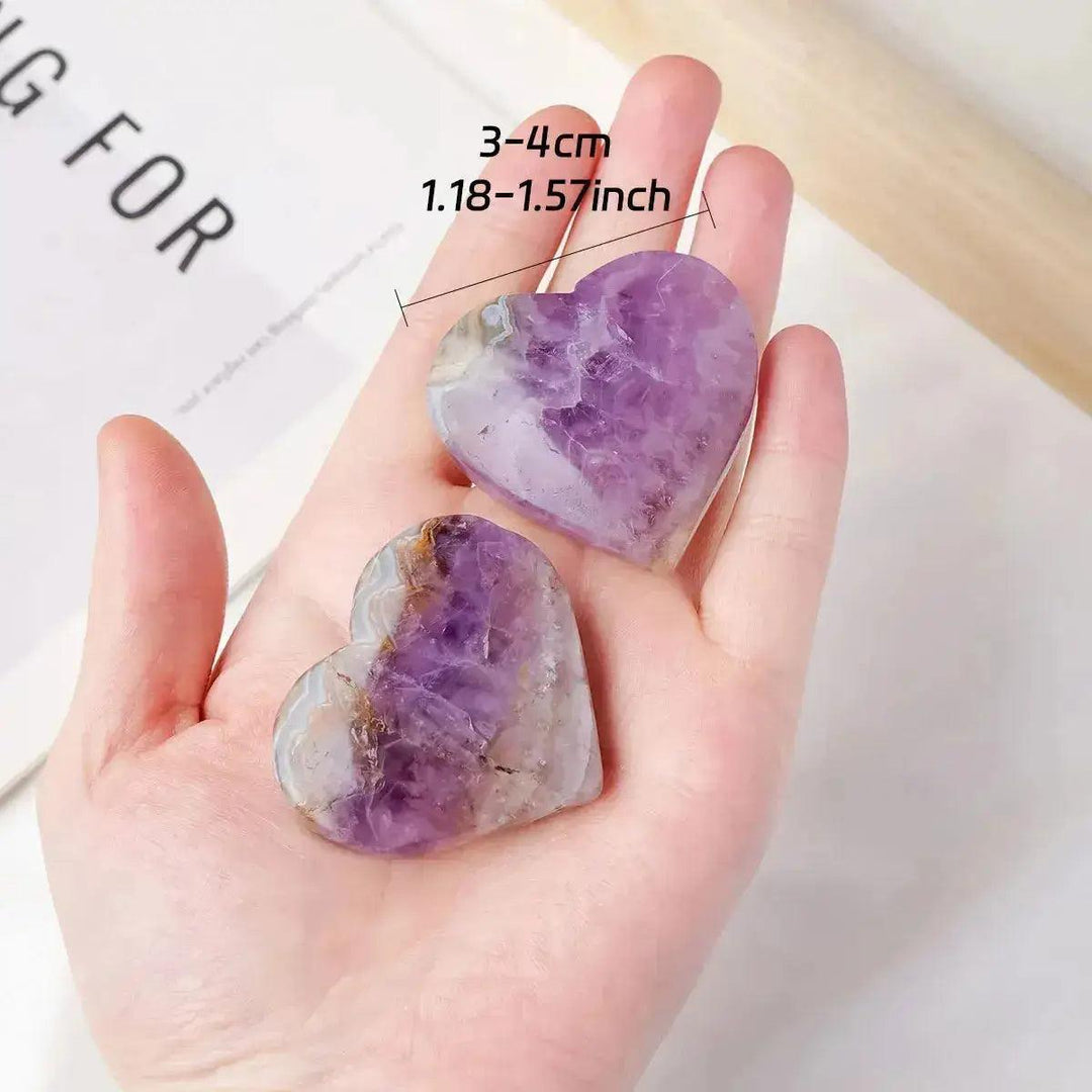Natural Dream Amethyst Crystal Heart