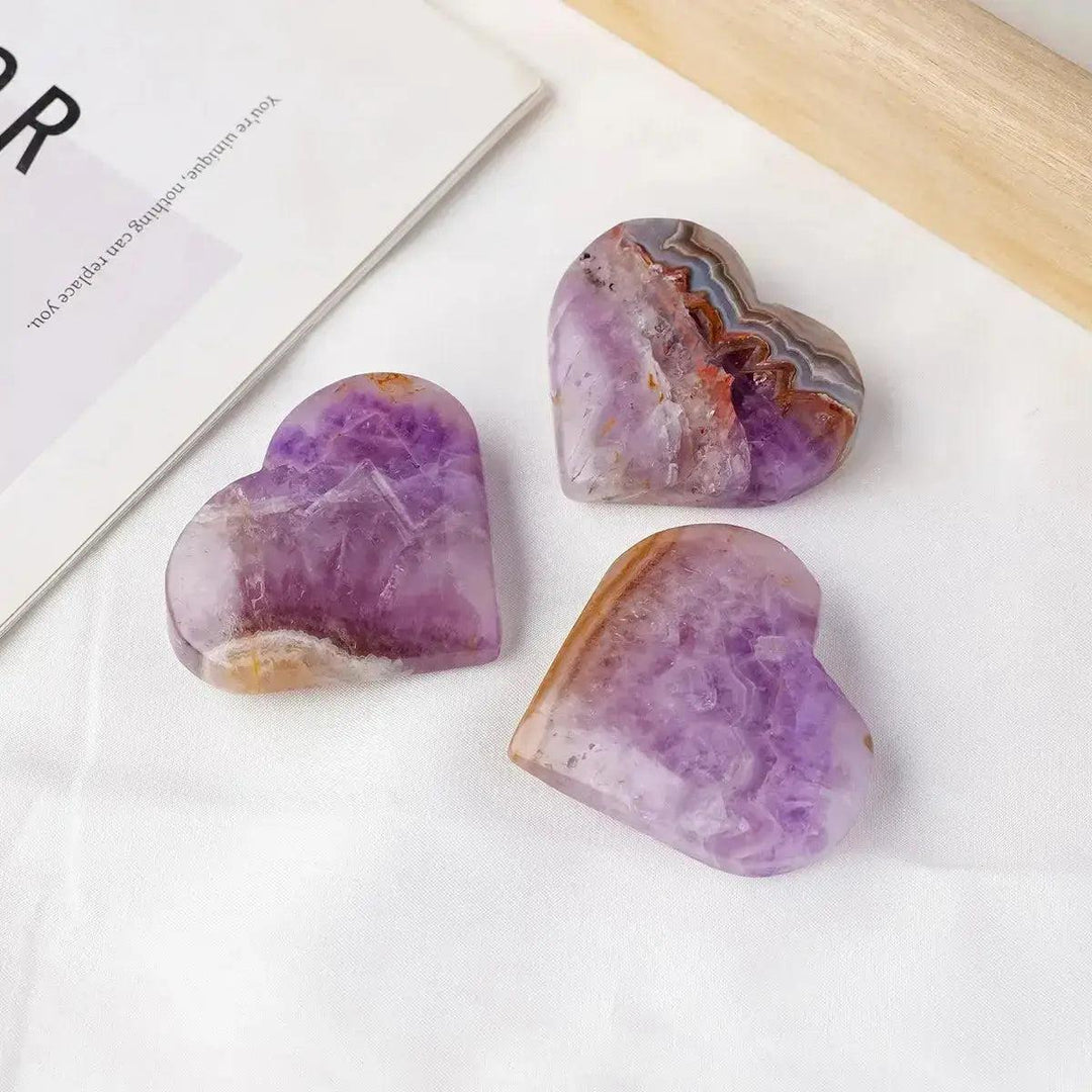 Natural Dream Amethyst Crystal Heart