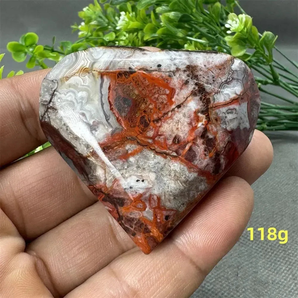Natural Gemstone Mexican Agate Love Home Garden Decoration Reiki Meditation Treatment Chakra Witchcraft Energy Stone-Crystal Destiny-118g-Crystal Destiny