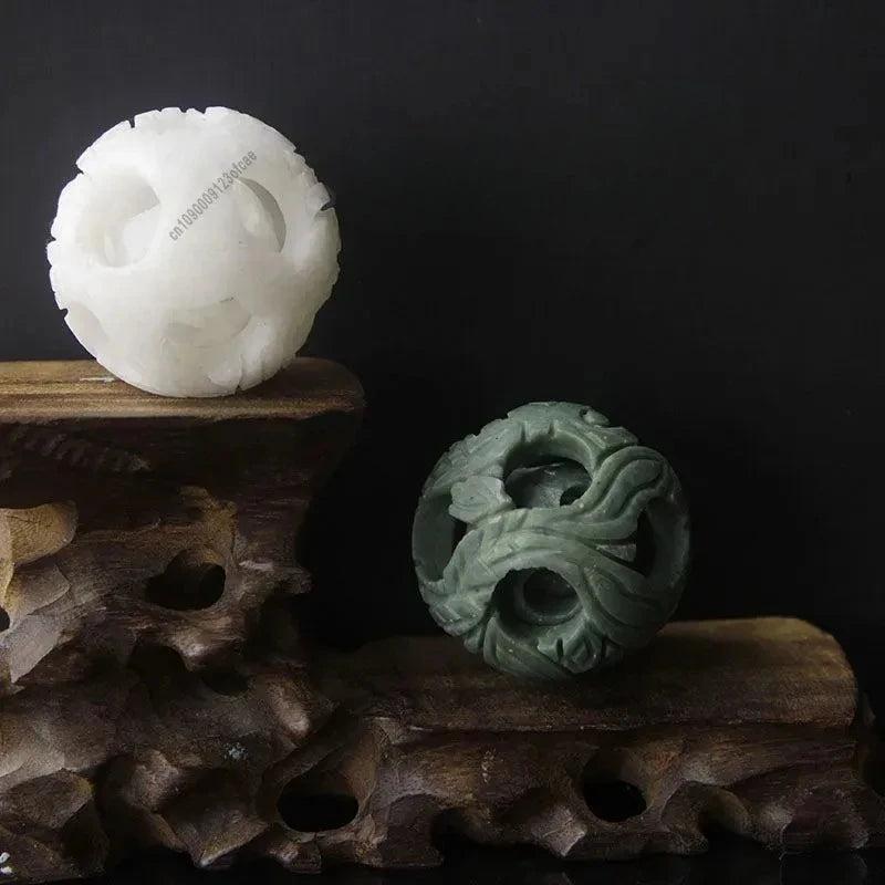 Where Winds Meet Neon Egg Colorable Natural Jade Lucky Linglong Ball Role Playing Accessories Game Related Gifts Home Decor