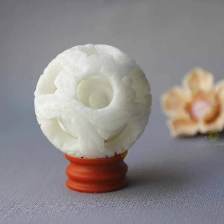 Where Winds Meet Neon Egg Colorable Natural Jade Lucky Linglong Ball Role Playing Accessories Game Related Gifts Home Decor