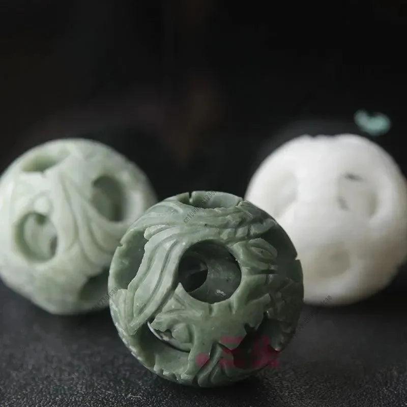 Where Winds Meet Neon Egg Colorable Natural Jade Lucky Linglong Ball Role Playing Accessories Game Related Gifts Home Decor