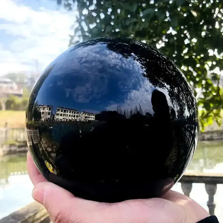 Natural Obsidian Crystal Sphere-Spheres-Ali-Obsidian-40mm-Crystal Destiny