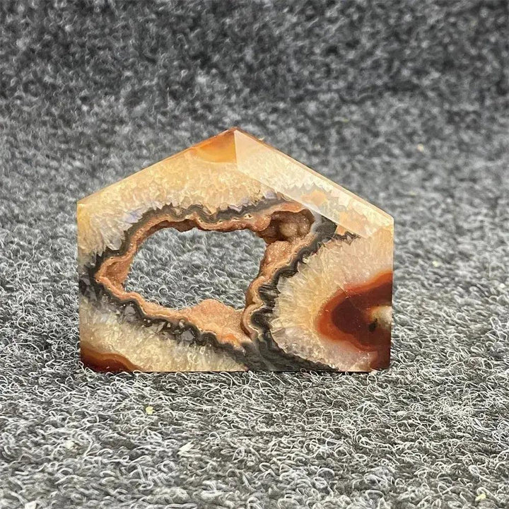 Natural Red Agate Geode Tower Exact Pick 34-80mm